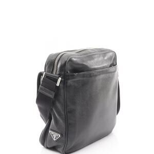 Prada CITY Shoulder VITELLO Leather Black Bag